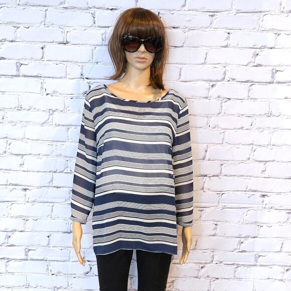 BUNDLE!!   -  The Loft - 2 classic striped lightweight blouses - Picture 2 of 12
